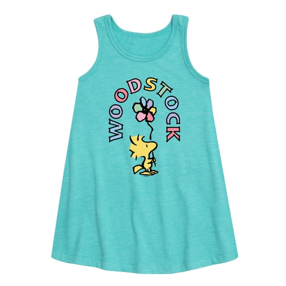 Peanuts - Woodstock Flower - Youth Girls A-line Dress