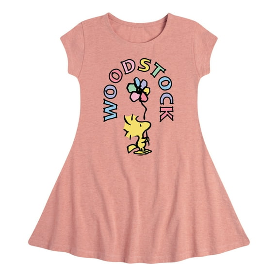 Peanuts - Woodstock Flower - Youth Girls Fit & Flare Dress