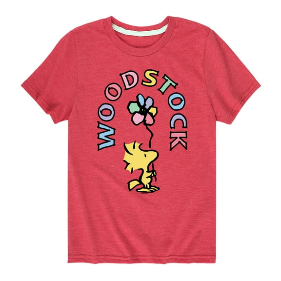 Peanuts - Woodstock Flower - Youth Short Sleeve Tee