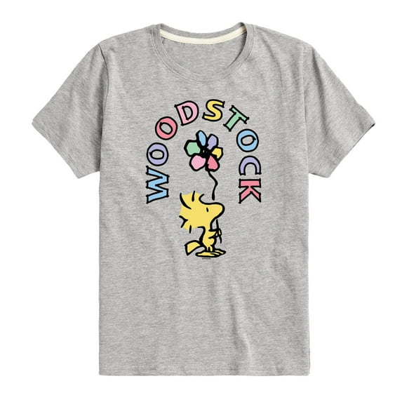 Peanuts - Woodstock Flower - Youth Short Sleeve Tee