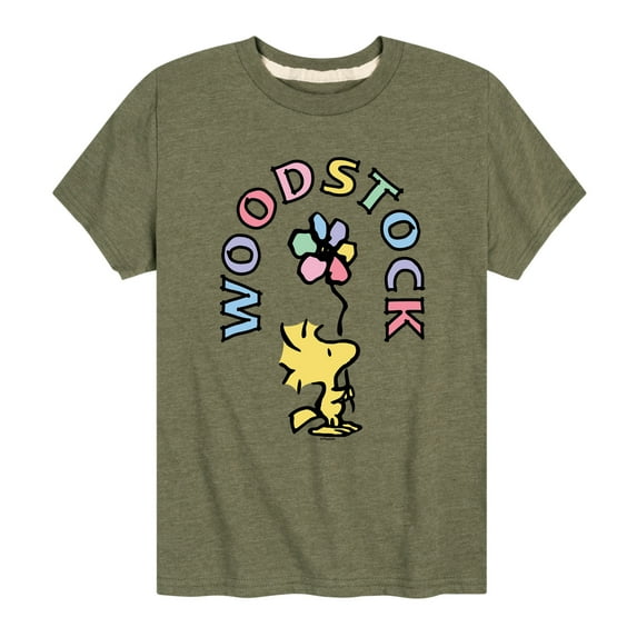 Peanuts - Woodstock Flower - Youth Short Sleeve Tee