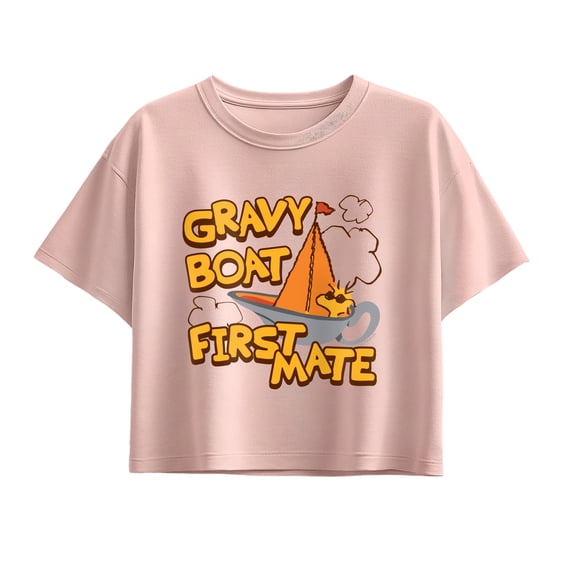 Peanuts - Woodstock Gravy Boat First Mate Short Sleeve Boxy Graphic T-Shirt