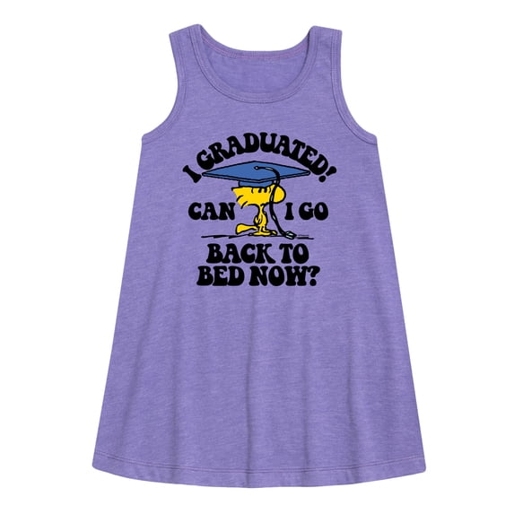 Peanuts - Woodstock - I Graduated! Can I Go Back to Bed Now? - Toddler & Youth Girls A-line Dress