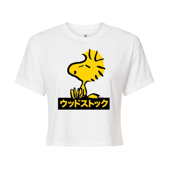Peanuts - Woodstock - Juniors Cropped Cotton Blend T-Shirt