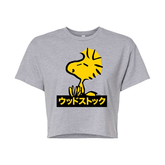 Peanuts - Woodstock - Juniors Cropped Cotton Blend T-Shirt