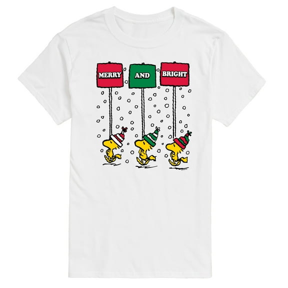 Peanuts - Woodstock Merry And Bright - Men's Short Sleeve Graphic T-Shirt