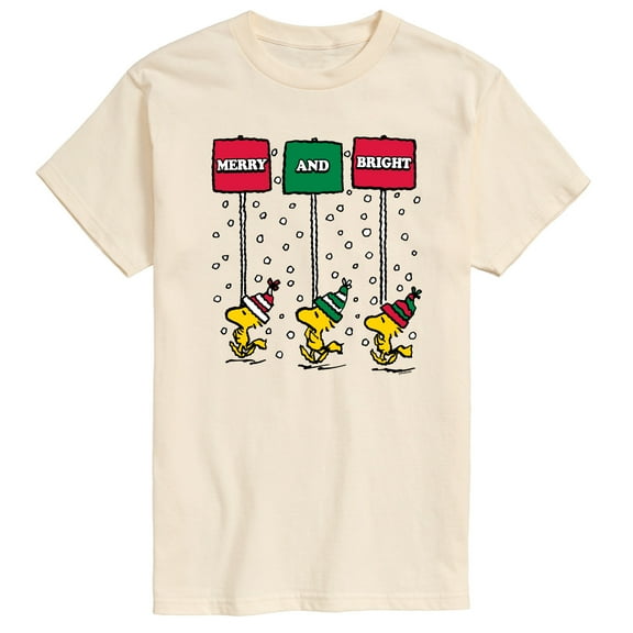 Peanuts - Woodstock Merry And Bright - Men's Short Sleeve Graphic T-Shirt