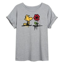 Peanuts - Woodstock Rose - Juniors Ideal Flowy Muscle T-Shirt