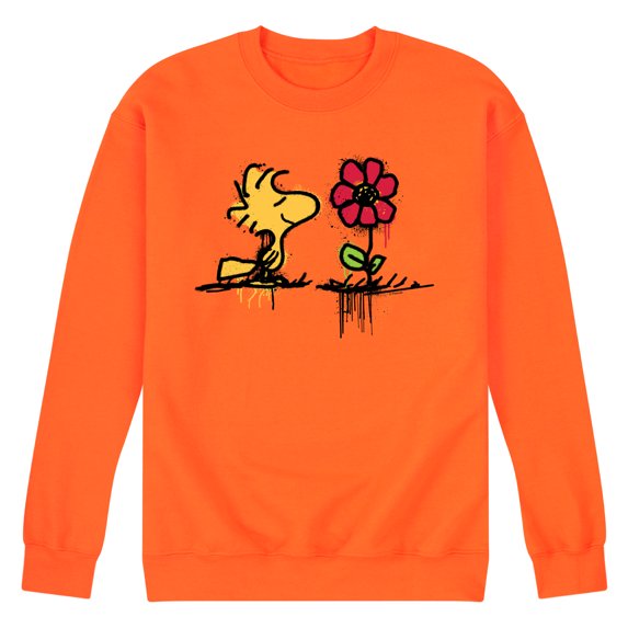 Peanuts - Woodstock Rose - Men's Crew Neck Fleece Pullover