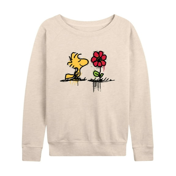 Peanuts - Woodstock Rose - Women's Lightweight French Terry Long Sleeve Shirt