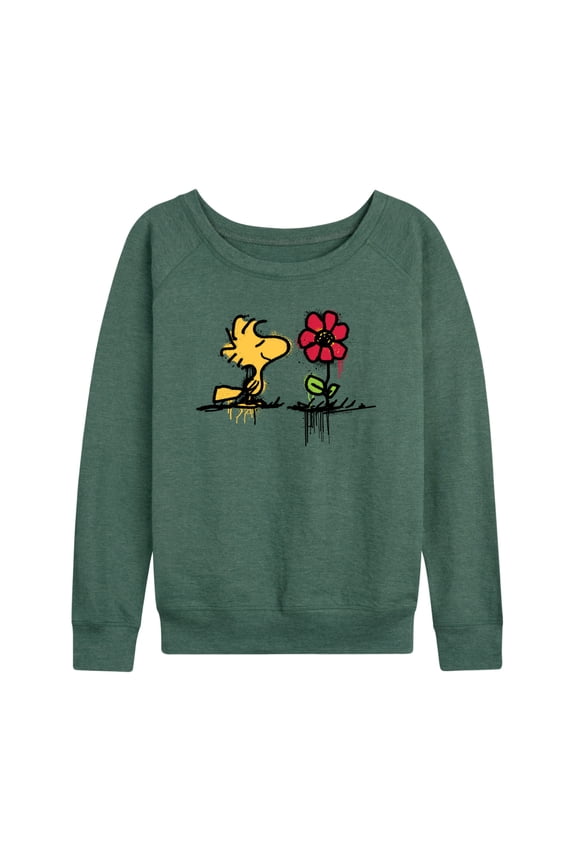 - Woodstock Rose - Women's Lightweight French Terry Long Sleeve Shirt