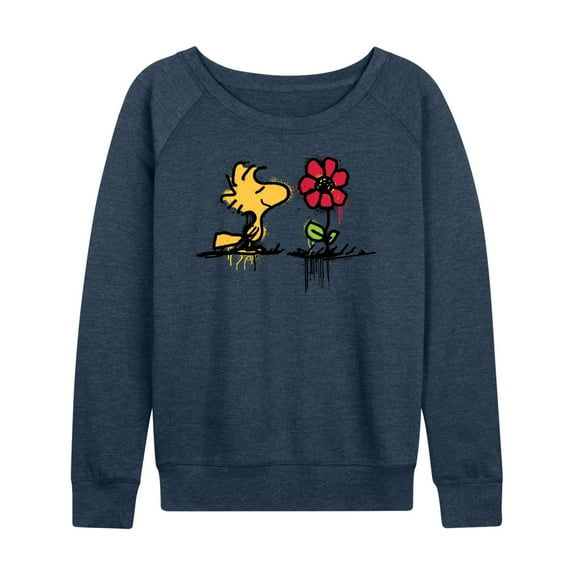 Peanuts - Woodstock Rose - Women's Lightweight French Terry Long Sleeve Shirt