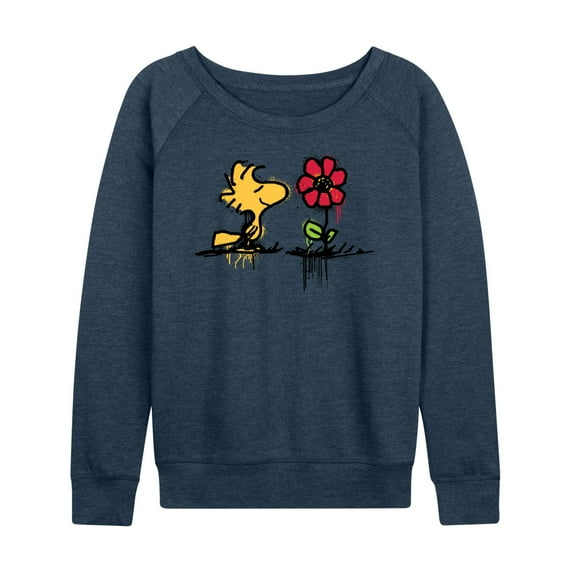 Peanuts - Woodstock Rose - Women's Lightweight French Terry Long Sleeve Shirt