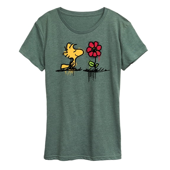 Peanuts - Woodstock Rose - Women's Short Sleeve Graphic T-Shirt