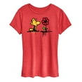 thumbnail image 1 of Peanuts - Woodstock Rose - Women's Short Sleeve Graphic T-Shirt, 1 of 6