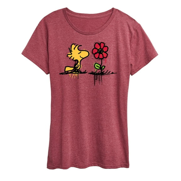 Peanuts - Woodstock Rose - Women's Short Sleeve Graphic T-Shirt