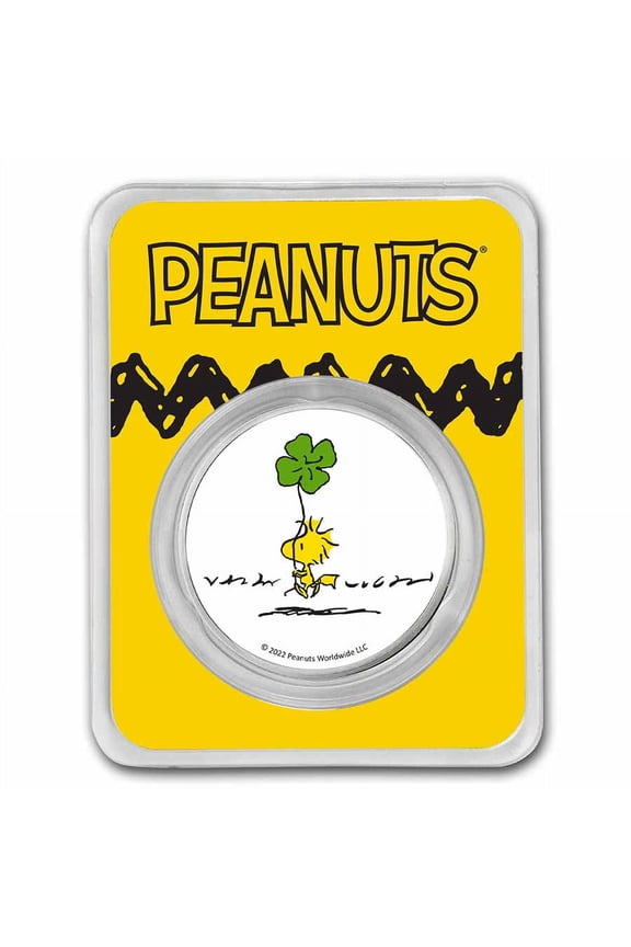 Woodstock Shamrock Clover 1 oz Colorized Silver Round