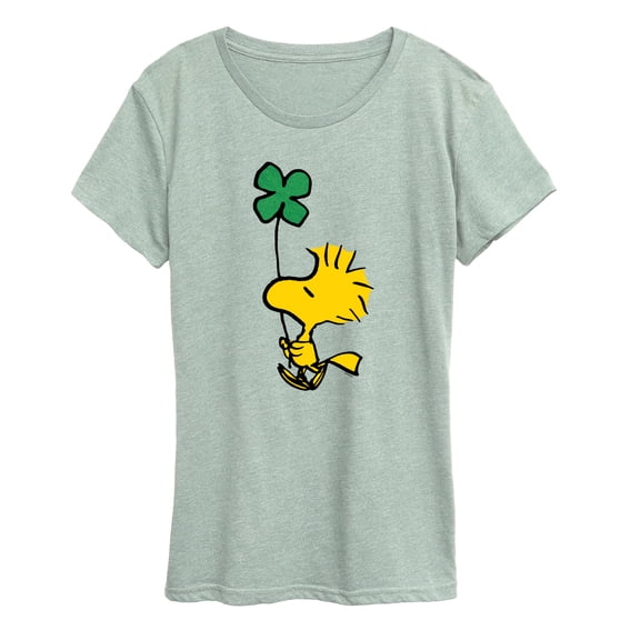 Peanuts - Woodstock Shamrock Green Glitter - Women's Short Sleeve Graphic T-Shirt