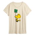 thumbnail image 1 of Peanuts - Woodstock Shamrock Green Glitter - Women's Short Sleeve Graphic T-Shirt, 1 of 5