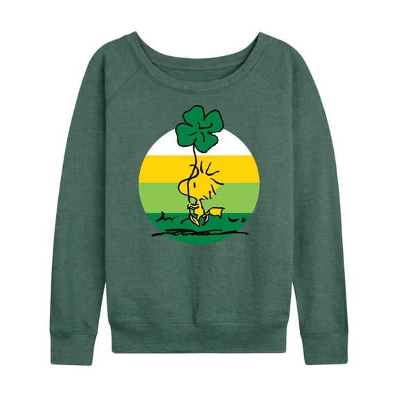 Peanuts - Woodstock Shamrock - Women's Lightweight French Terry Long Sleeve Shirt