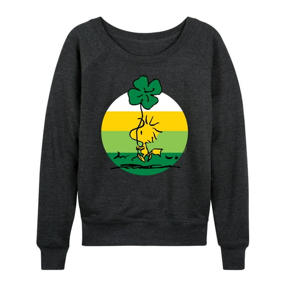 Peanuts - Woodstock Shamrock - Women's Lightweight French Terry Long Sleeve Shirt