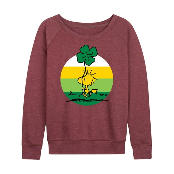 Peanuts - Woodstock Shamrock - Women's Lightweight French Terry Long Sleeve Shirt