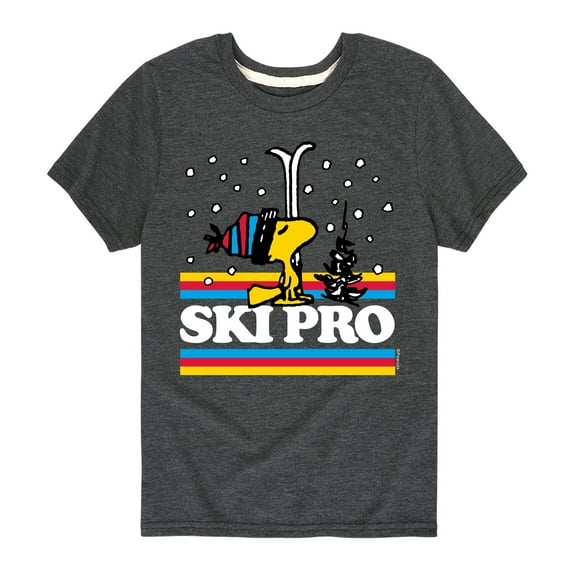 Peanuts - Woodstock Ski Pro - Toddler And Youth Short Sleeve Graphic T-Shirt
