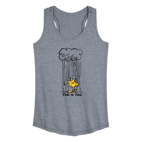 Peanuts - Woodstock This Is Fine - Women's Racerback Graphic Tank