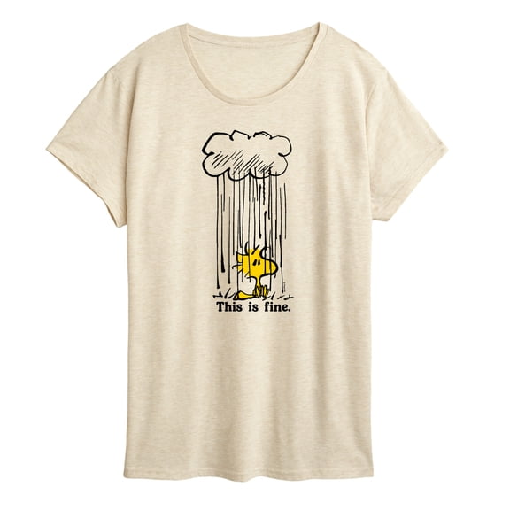 Peanuts - Woodstock This Is Fine - Women's Short Sleeve Graphic T-Shirt