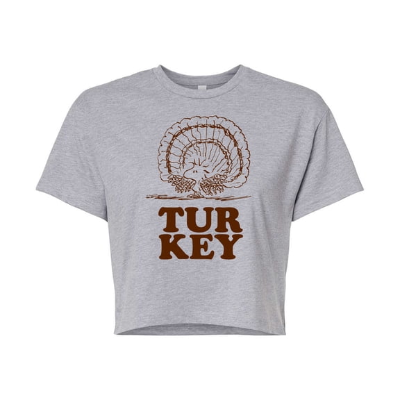 Peanuts - Woodstock Turkey - Juniors Cropped Cotton Blend T-Shirt