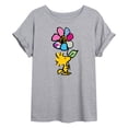 thumbnail image 1 of Peanuts - Woodstock With Flower And Pattern - Women's Oversized T-Shirt, 1 of 6