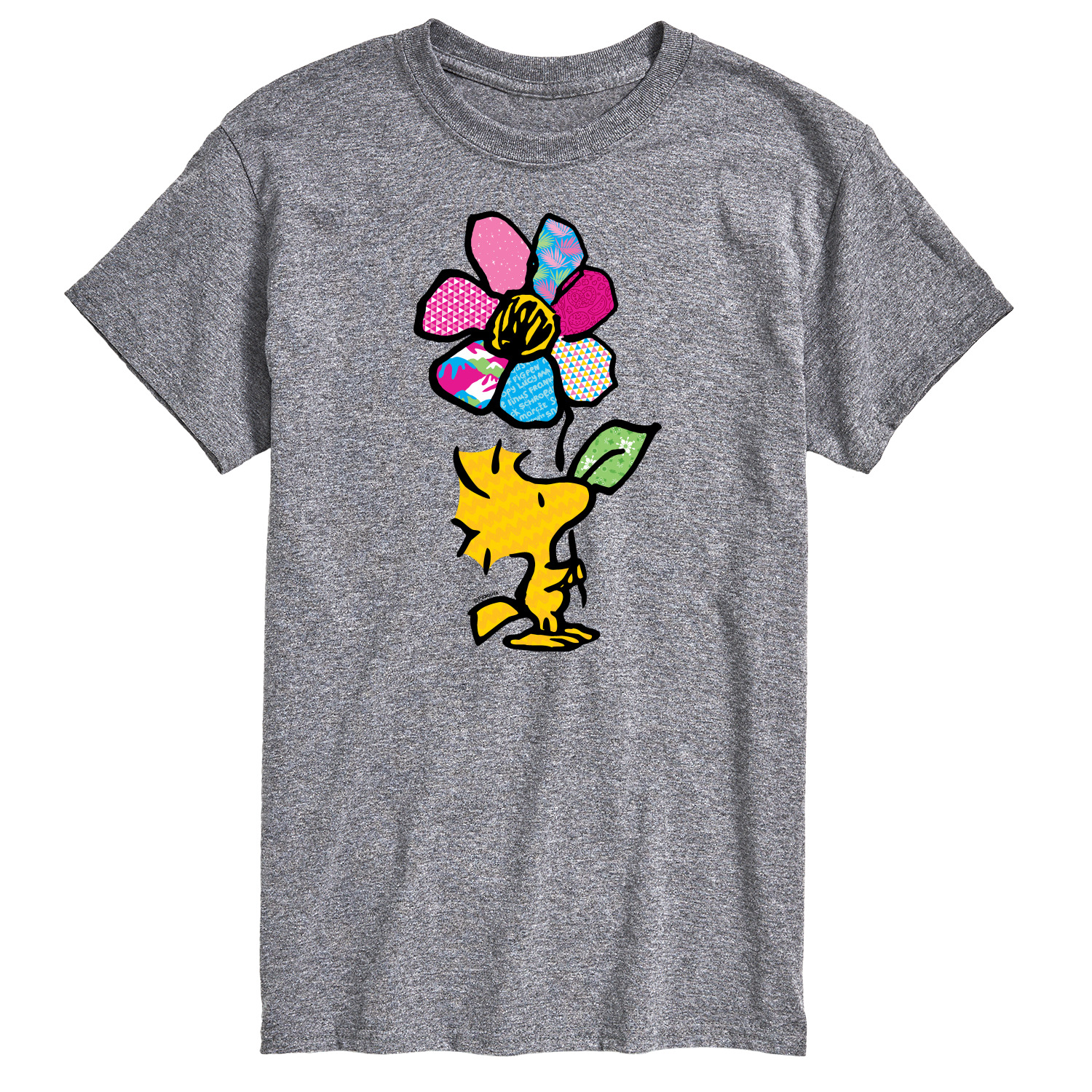 Maglietta Uomo Peanuts Anni '70, Snoopy E Woodstock Floreale, Colore