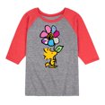 thumbnail image 1 of Peanuts - Woodstock With Flower And Pattern - Toddler And Youth Raglan Graphic T-Shirt, 1 of 7