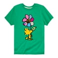 thumbnail image 1 of Peanuts - Woodstock With Flower And Pattern - Toddler And Youth Short Sleeve Graphic T-Shirt, 1 of 6