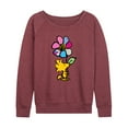 thumbnail image 1 of Peanuts - Woodstock With Flower And Pattern - Women's Lightweight French Terry Long Sleeve Shirt, 1 of 5