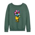 thumbnail image 1 of Peanuts - Woodstock With Flower And Pattern - Women's Lightweight French Terry Long Sleeve Shirt, 1 of 5