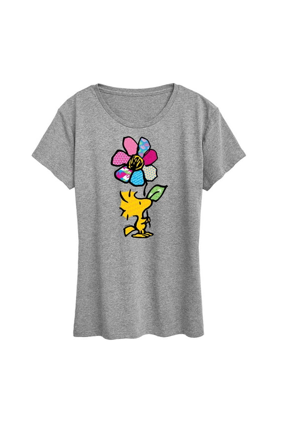 - Woodstock With Flower And Pattern - Women's Short Sleeve Graphic T-Shirt