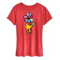 thumbnail image 1 of Peanuts - Woodstock With Flower And Pattern - Women's Short Sleeve Graphic T-Shirt, 1 of 5