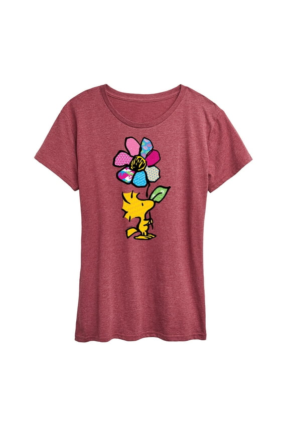 - Woodstock With Flower And Pattern - Women's Short Sleeve Graphic T-Shirt