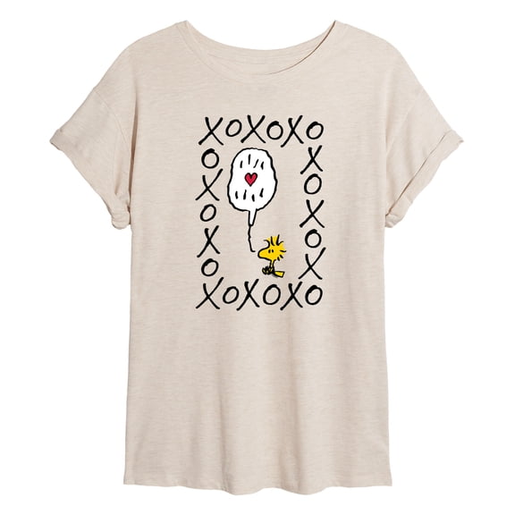 Peanuts - Woodstock XOXO - Juniors Oversized Graphic T-Shirt