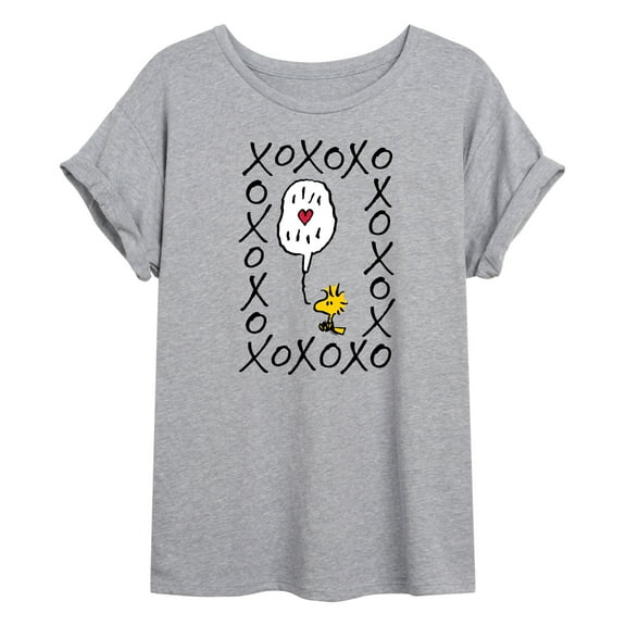 Peanuts - Woodstock XOXO - Juniors Oversized Graphic T-Shirt