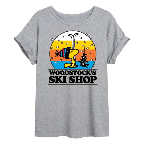 Peanuts - Woodstocks Ski Shop - Juniors Ideal Flowy Muscle T-Shirt