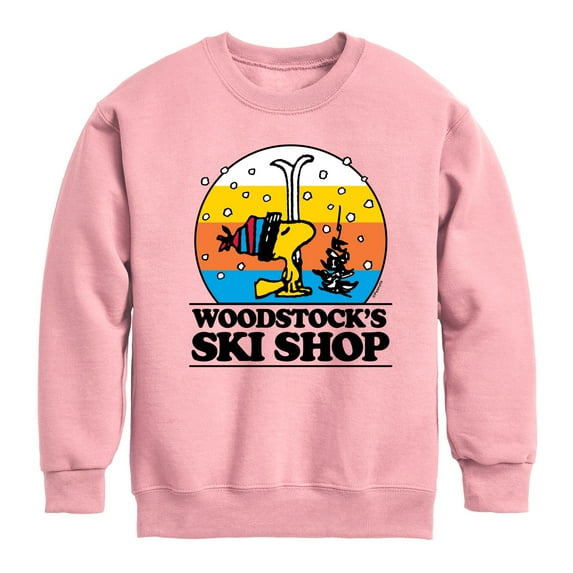 Peanuts - Woodstocks Ski Shop - Toddler & Youth Crewneck Fleece Sweatshirt