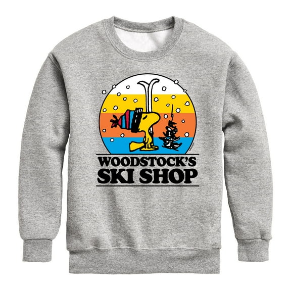 Peanuts - Woodstocks Ski Shop - Toddler & Youth Crewneck Fleece Sweatshirt