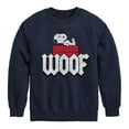 thumbnail image 1 of Peanuts - Woof Snoopy - Toddler And Youth Crewneck Fleece Sweatshirt, 1 of 6