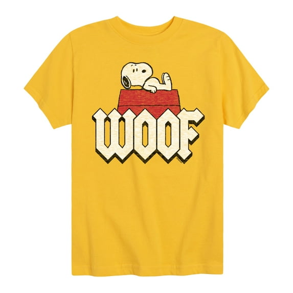 Peanuts - Woof Snoopy - Toddler And Youth Short Sleeve Graphic T-Shirt