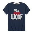 thumbnail image 1 of Peanuts - Woof Snoopy - Toddler And Youth Short Sleeve Graphic T-Shirt, 1 of 5