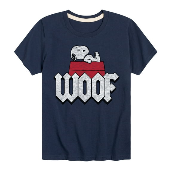 Peanuts - Woof Snoopy - Toddler And Youth Short Sleeve Graphic T-Shirt