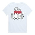 thumbnail image 1 of Peanuts - Woof Snoopy - Toddler And Youth Short Sleeve Graphic T-Shirt, 1 of 5