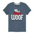 thumbnail image 1 of Peanuts - Woof Snoopy - Toddler And Youth Short Sleeve Graphic T-Shirt, 1 of 5